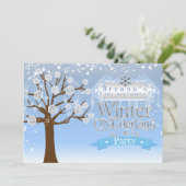 Winter ONEderland誕生日パーティーへの招待 招待状 (スタンド正面)