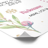 Winter Onederland誕生日フォトマイルストーンポスター ポスター (角)