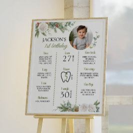 Winter Onederland誕生日フォトマイルストーンポスター ポスター