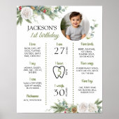 Winter Onederland誕生日フォトマイルストーンポスター ポスター (正面)