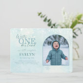 Winter ONEderland アーチフォトファーストバースデー 招待状 (スタンド正面)