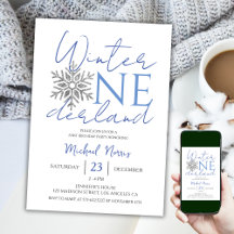 Winter ONEderland |  シンプルな男の子の1歳の誕生日