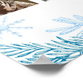 Winter Onederland 1年目のフォトマイルストーンのサイン ポスター (角)