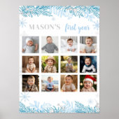 Winter Onederland 1年目のフォトマイルストーンのサイン ポスター (正面)