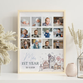 Winter Onederland 1年目のフォトマイルストーンポスター ポスター