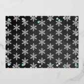 Winter ONEderland 1st誕生日実在写真 箔招待状 (裏面)