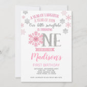 Winter Onederland 1st誕生日招待状写真 招待状 (正面)