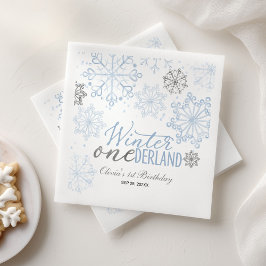 Winter Onederland 1st Birthday  スタンダードカクテルナプキン