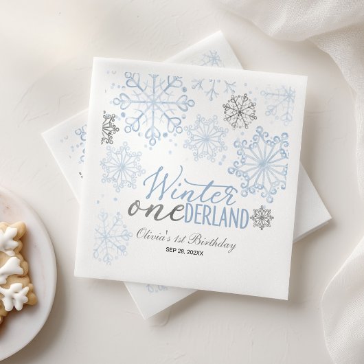 Winter Onederland 1st Birthday スタンダードカクテルナプキン