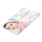 Winter Onederland 1st Birthday、フォトスノー付き マグネット (左側)