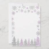 Winter ONEderland 1st Birthday Invitation Editable 招待状 (裏面)