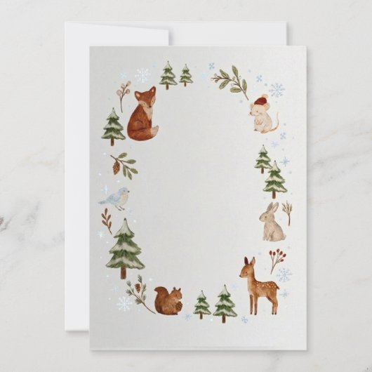 Winter ONEderland 1st Birthday Invitation Editable 招待状 (裏面)