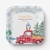 winter onederland 1st birthday invitations ペーパープレート (正面)