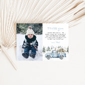 Winter Onederland 1st Birthday Photo サンキューカード