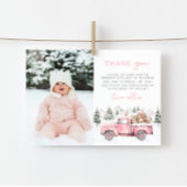 Winter Onederland 1st Birthday Photo サンキューカード