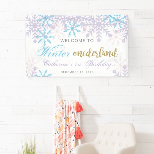 Winter Onederland 1st Birthday Snowへようこそ 横断幕 (インサイチュ)