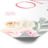 Winter ONEderland 1th birthday welcome sign poster ポスター (角)