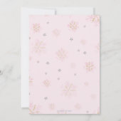 Winter Onederland Arctic Animals Snow 1st Birthday 招待状 (裏面)