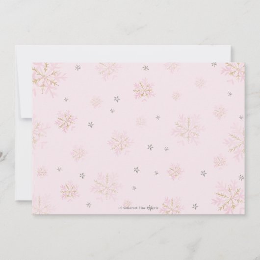 Winter Onederland Arctic Animals Snow 1st Birthday 招待状 (裏面)