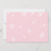 Winter ONEderland Baby Girl 1st Birthday Photo 招待状 (裏面)