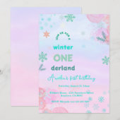 Winter Onederland Birthday  招待状 (正面/裏面)