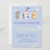 Winter ONEderland Birthday Invitation 招待状 (正面)