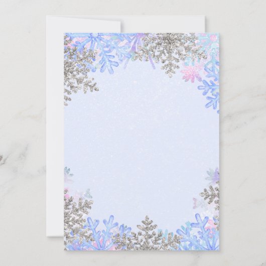 Winter Onederland Birthday Invitation 招待状 (裏面)