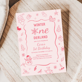 Winter Onederland Birthday Party 招待状