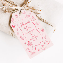 Winter Onederland Birthday Party Favor Tags ギフトタグ