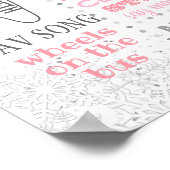 Winter Onederland Birthday Party sign poster ポスター (角)