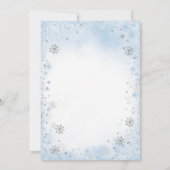 Winter Onederland Boy 1st Birthday Arctic Animals 招待状 (裏面)