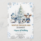 Winter Onederland boy invitation 招待状 (正面)