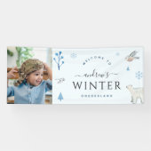 Winter Onederland Boy Photo Winter 1st Birthday 横断幕 (横)
