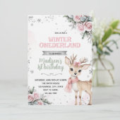 Winter Onederland deer invitation 招待状 (スタンド正面)