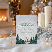 Winter ONEderland Deer Invite 招待状