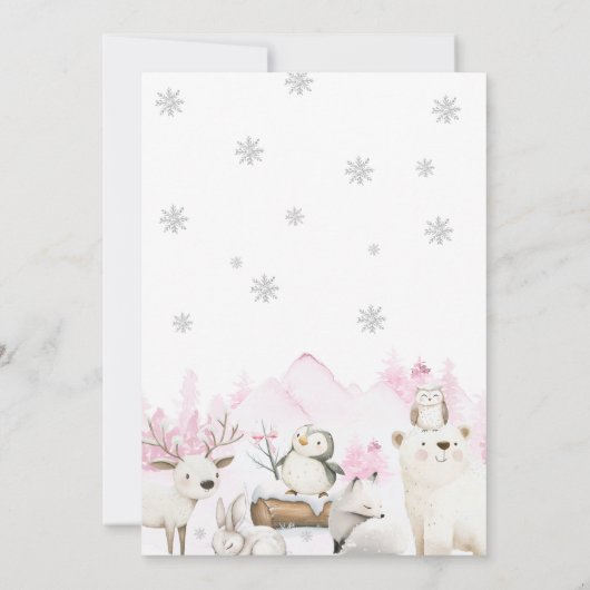 Winter ONEderland first birthday 招待状 (裏面)