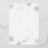 Winter ONEderland First Birthday Foil Invitation 箔招待状 (裏面)