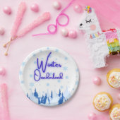 Winter Onederland First Birthday Party Plates ペーパープレート (パーティー)