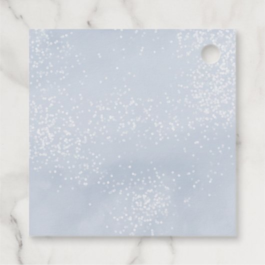 Winter Onederland First Birthday Snowflakes Forest フェイバータグ (裏面)