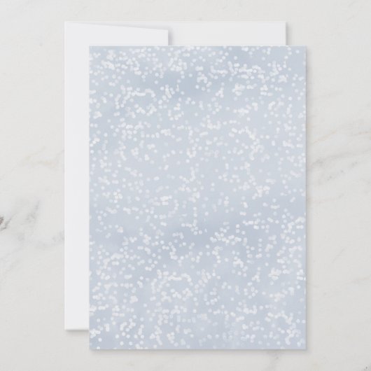 Winter Onederland First Birthday Snowflakes Forest 招待状 (裏面)