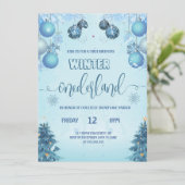 Winter onederland for Boy first birthday 招待状 (スタンド正面)