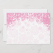 Winter Onederland Girl 1st Birthday写真 招待状 (裏面)