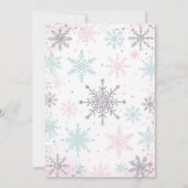 Winter ONEderland Girl 1st Birthday Invitation 招待状 (裏面)