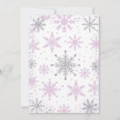 Winter ONEderland Girl 1st Birthday Invitation 招待状 (裏面)