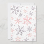 Winter ONEderland Girl 1st Birthday Invitation 招待状 (裏面)