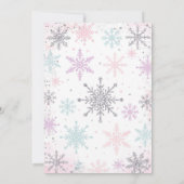 Winter ONEderland Girl 1st Birthday Invitation 招待状 (裏面)