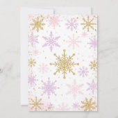 Winter ONEderland Girl 1st Birthday Invitation 招待状 (裏面)