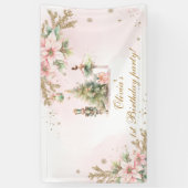 Winter Onederland Nutcracker Birthday party 横断幕 (縦)