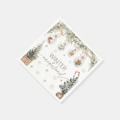 Winter Onederland Party Napkin スタンダードカクテルナプキン (角)