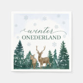Winter ONEderland Party Napkins スタンダードカクテルナプキン (正面)